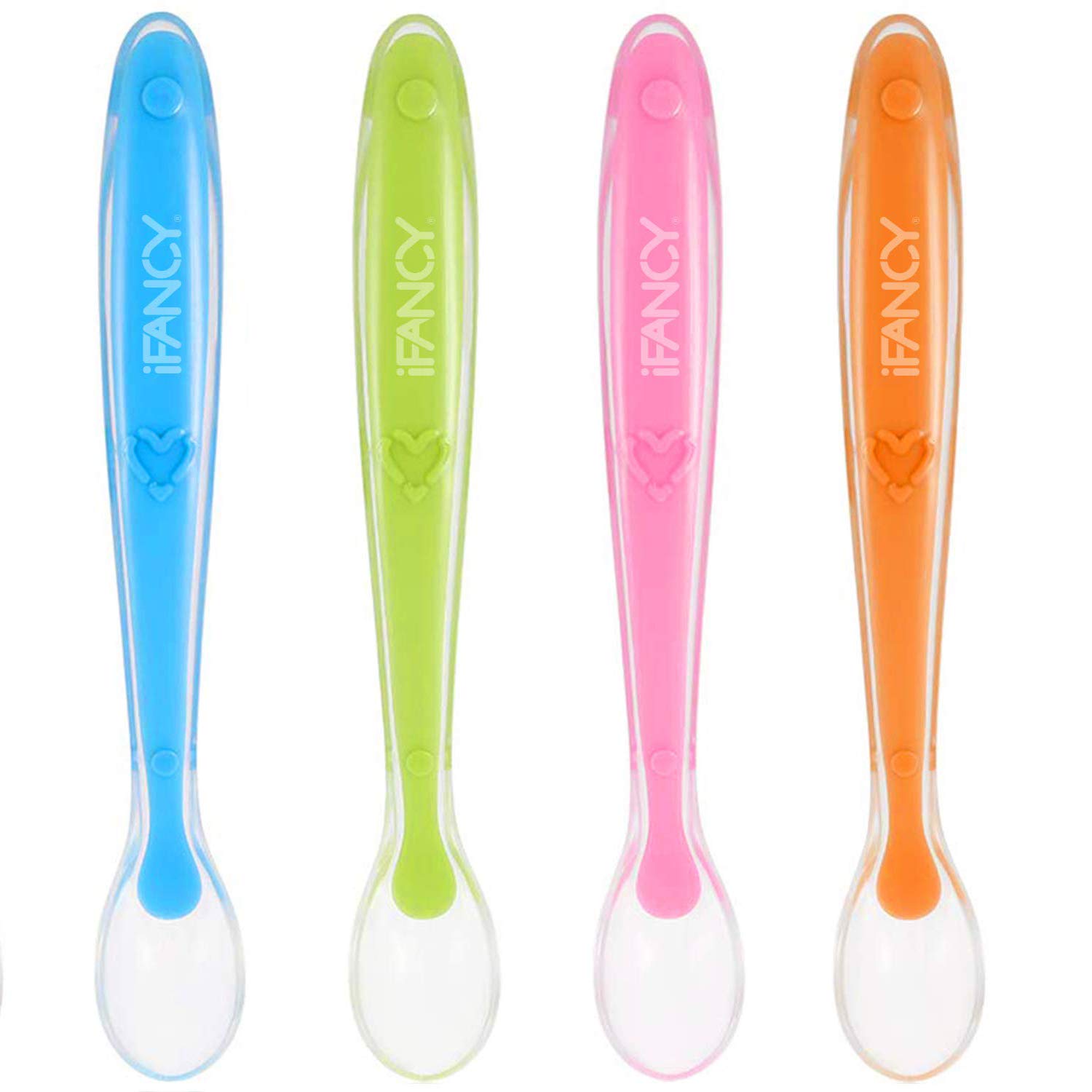 4 Babylöffel aus Silikon für Baby & Kleinkind - Extra Weich & BPA-frei - Breilöffel Löffel Fütterlöffel Flexibel Besteck Unterwegs Soft Säugling Beikost Esslöffel