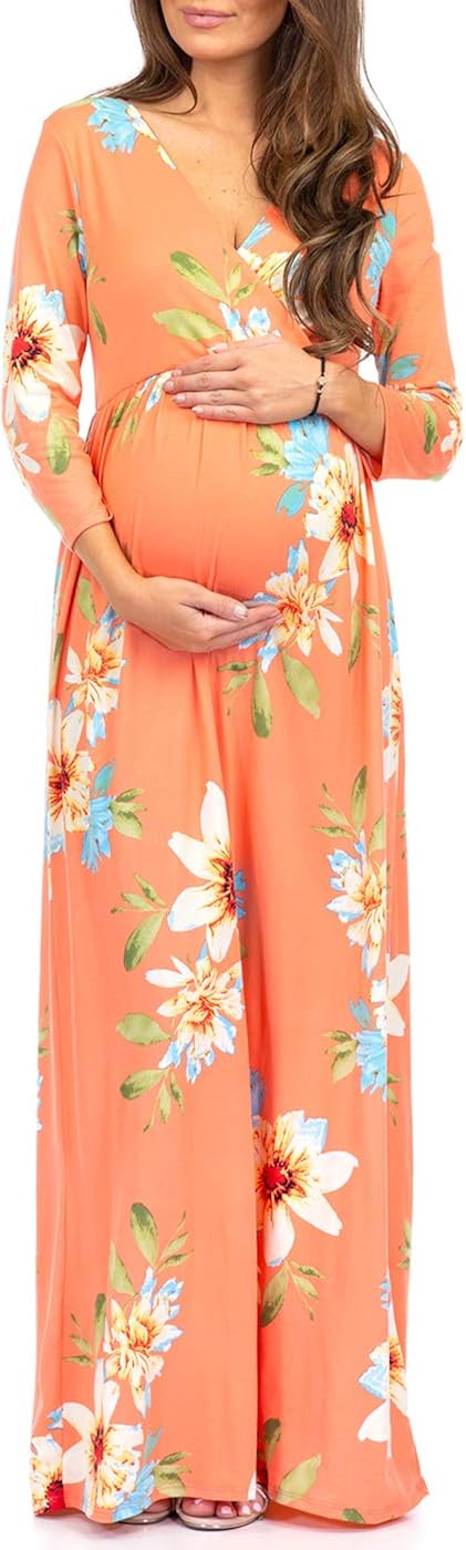 Women's Wraped Ruched Maternity Dress at  Women’s Clothing store
