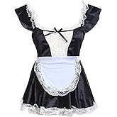 Japsom Womens Lace Clubwear French Maid Costume Cosplay Fancy Dress