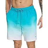 DKNY Mens Lightweight Quick Dry Volley UPF 40+ Protection Swim Trunk