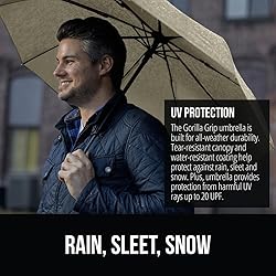 GORILLA GRIP Compact Stick Umbrella for