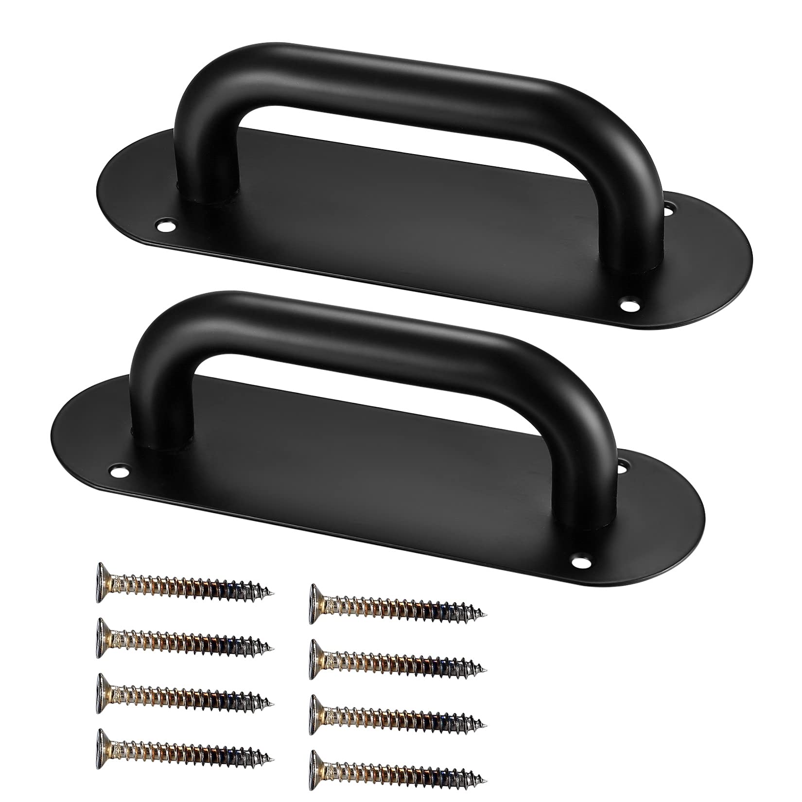 Photo 1 of Door Handle Pull Push Door Plate, 2pcs Door Push Plate Handles, Heavy Duty Barn Door Pulls, Cabinet Drawer Push Pull Handles for Kitchen Cabinet Drawer Window Sliding Closet Door Handles(200x65mm)