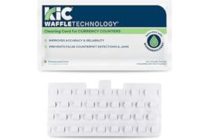 KICTeam - Waffletechnology® Cleaning Cards for Money Counter Machine (15 Cards)- Presaturated with WonderSolvent® Cleaning Formula- 3in. x 6.25in.