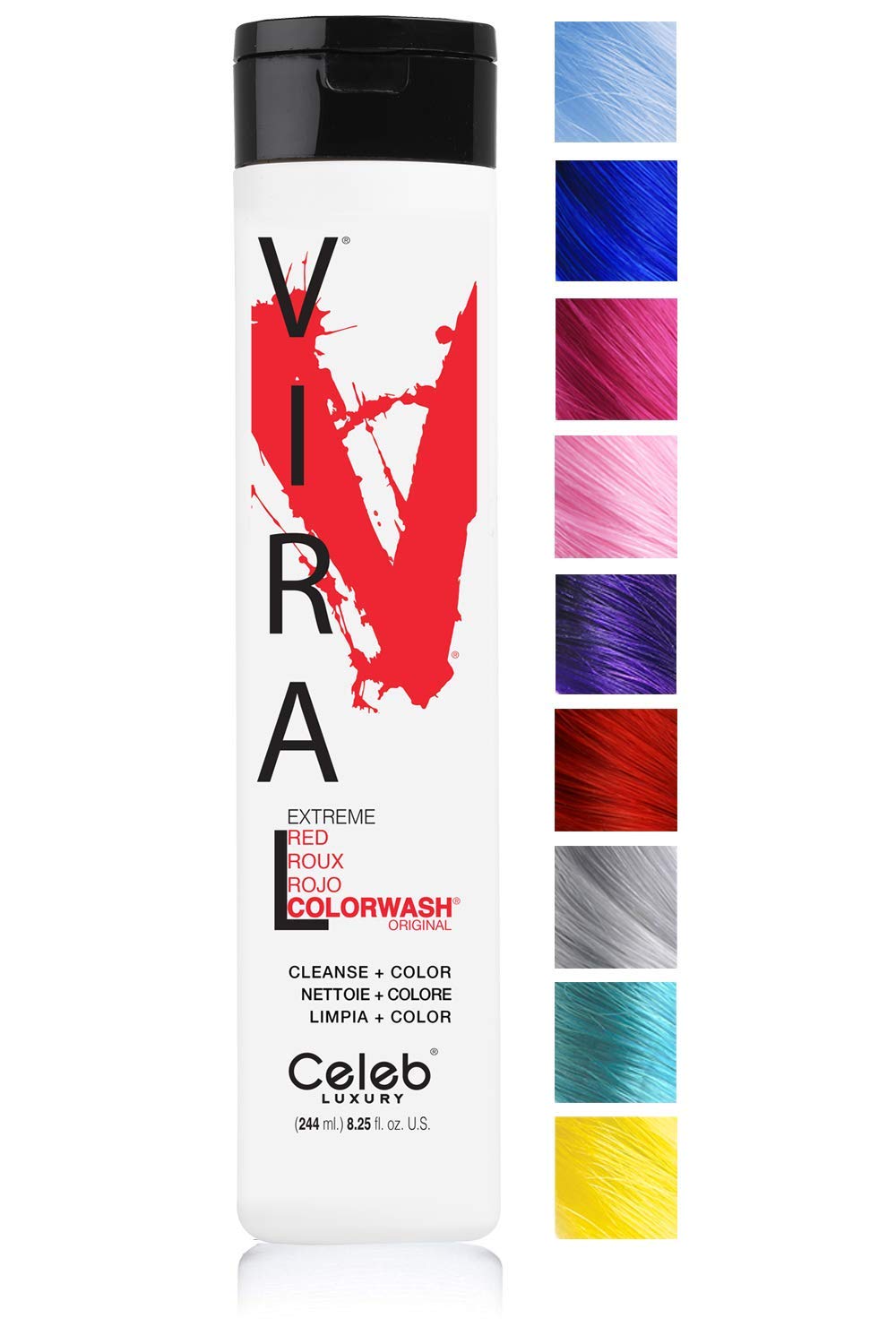 Celeb Luxury Viral Extreme Red 244 ml Colorwash, Pack of 1, Natural, Red