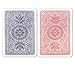 Copag 4-Color Design 100% Plastic Playing Cards, Poker Size Regular Index Red/Blue Double Deck Set