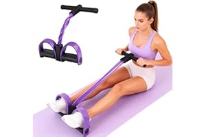 FateFan Multifunction Tension Rope, 6-Tube Elastic Yoga Pedal Puller Resistance Band, Natural Latex Tension Rope Fitness, for