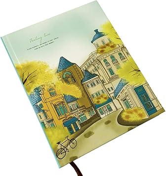 Amazon Angelicate 毎日が楽しくなる イラスト付き 日記帳 フラワー モチーフ ａ５ しおり付 情景 ブルー 日記帳 文房具 オフィス用品