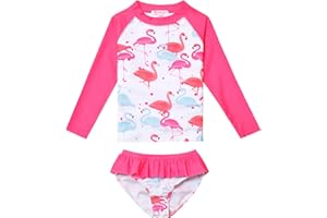 QPANCY Girls Rash Guard Swimwear Swimsuit Bathing Suits UPF 50+ Sun Protection