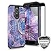 LG K20 Plus Case, LG K20 V Case, LG Harmony Case, LG Grace 4G LTE Case, TJS Design Ultra Thin Slim Dual Layer Hybrid Shockproof Impact Rugged Sakura Cherry Blossom Exotic Floral Case Cover