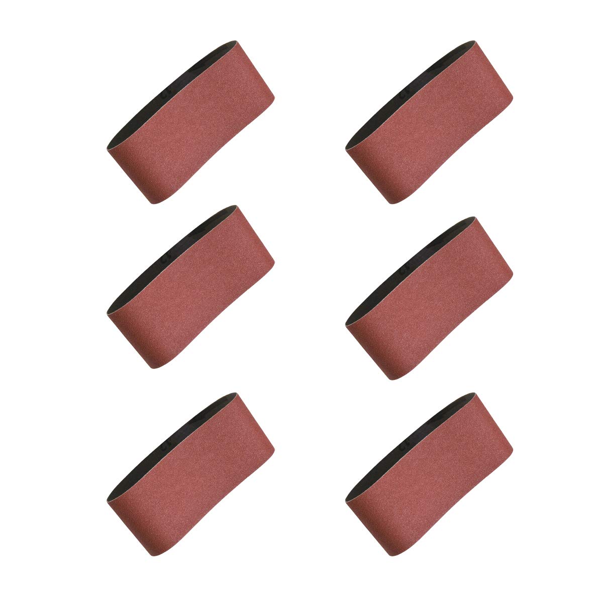 18 PCS 2-1/2 x 14 Sanding Belts, Aluminum Oxide Abrasive Sandpaper Assortment, 3 Each of 40 80 120 150 240 400 Grits
