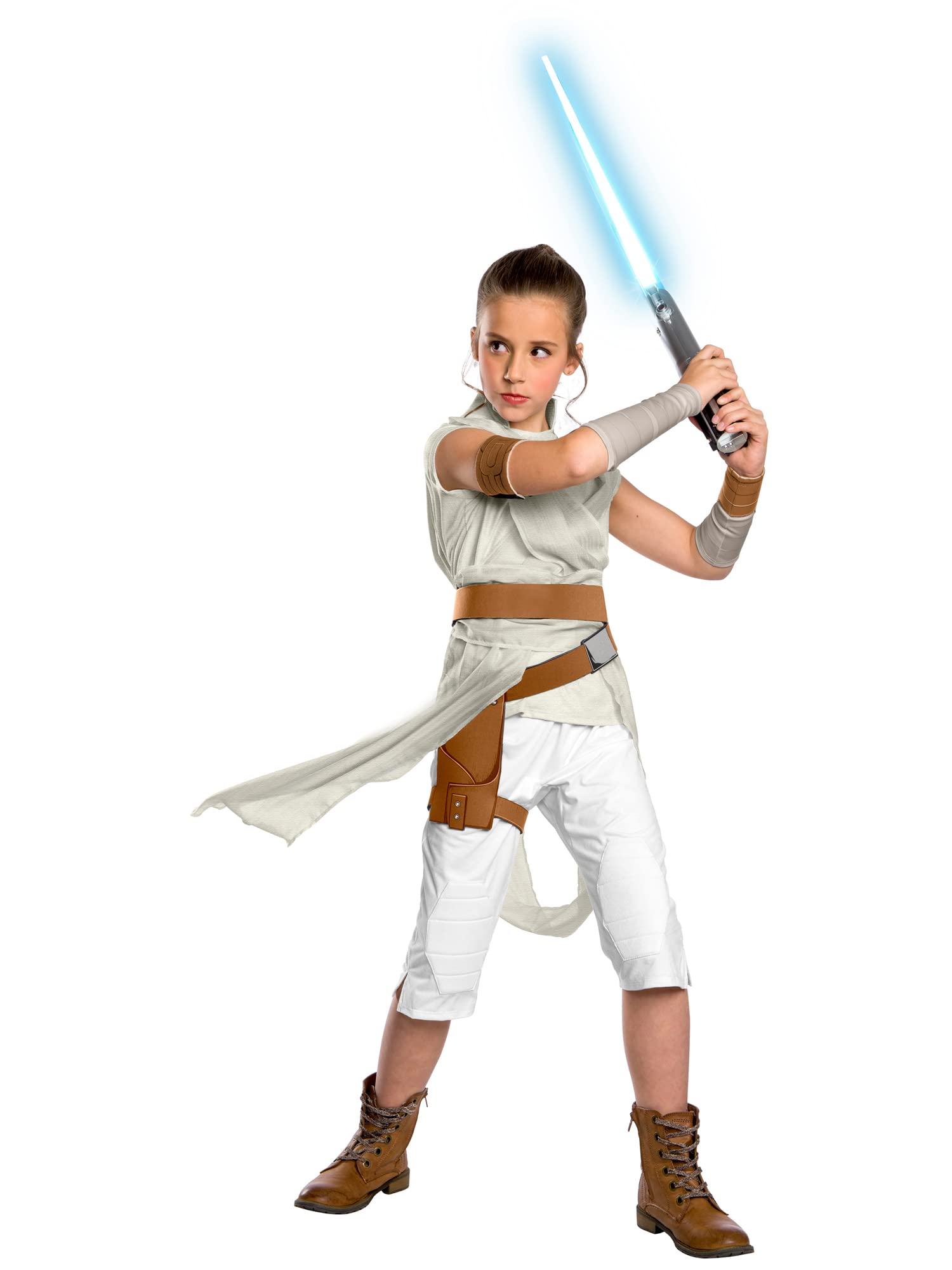 Rubies Official Disney Star Wars Ep 9, Rey Deluxe Costume, Childs Size Small Age 3-4 Years Halloween