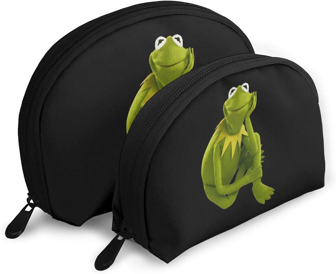 Others Kermit The Frog Travel Cosmetic Pouch Clutch Portable Bags Handbag Organizer with Zipper