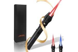 Lamsen Lightsaber Torch Lighter 1 Pack – Refillable Kitchen Torch, Adjustable Flame, Windproof Jet Blow Torch, Safety Lock, f