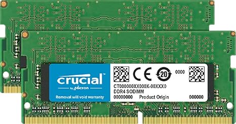 Crucial CT16G4SFD824A 32GB (16GB x2) Speicher Kit (DDR4, 2400 MT/s, PC4-19200, Dual Rank x8, SODIMM, 260-Pin)