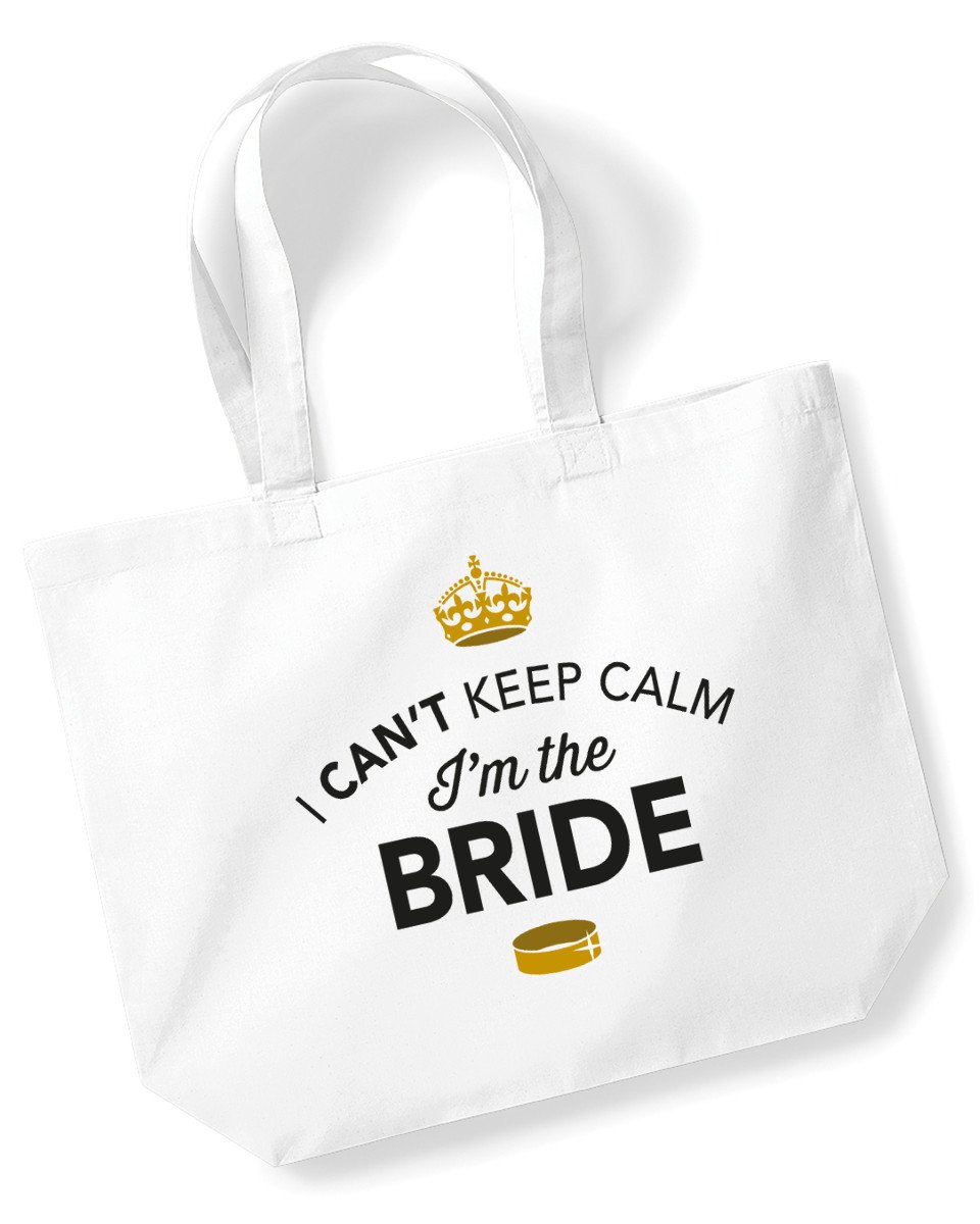 Bride Gift Bag Wedding Tote Keepsake Present Hen Party (White)
