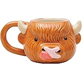 BigMouth Inc Cute Ceramic Highland Cow Coffee Mug, Country Farmhouse Kitchen Cup, Gifts for Animal Lovers