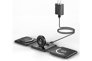 RTOPS W-312 Wireless Charger for Multiple Device Apple, 18W Fast Charger Stand (Adapter Included)