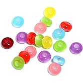 100PCS 13mm Round Spacer Acrylic Beads Colored Acrylic Crystal Beads for Jewelry Making Bracelet Charms Earring Making Large Hole Spacer Beads for Pens Making Bulk