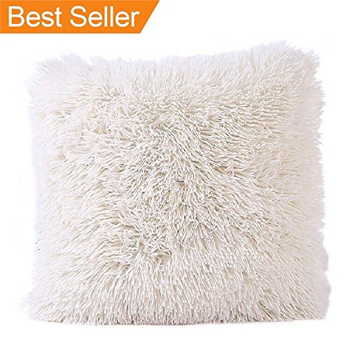 Faux Fur Pillow Cover, FabricMCC Decorative Super Soft Plush