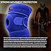 BOER Knee Brace, Knee Support Open-Patella Stabilizer with Durable Adjustable Strapping Kneecap Support for Pain Relief & Exercise Sports - Wear Anywhere (Blue-Black)