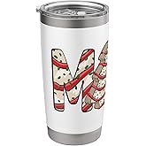 MAMA MOM Christmas Tree Frosting Frosted Cake Debbie Snack Stainless Steel Insulated Tumbler