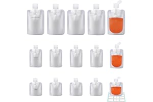 Kitchen GIMS 15 PCS Travel Pouches for Toiletries Travel Containers TSA Approved Refillable Squeeze Pouch for Shampoo Conditioner Cosmetics (30ml/50ml/100ml)