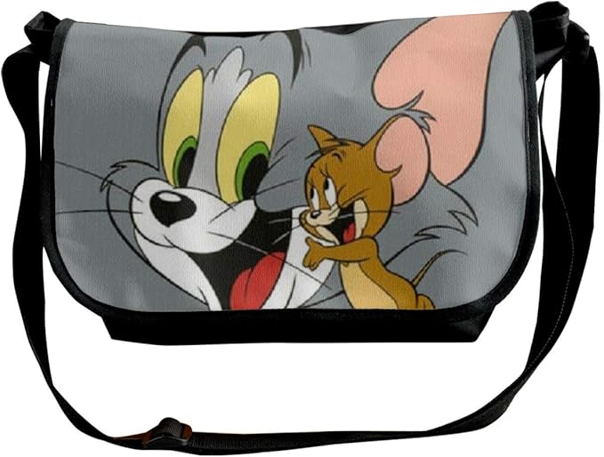 Cartoon Tom and Jerry Shoulder Bags TravelHiking Chest Sling Bag