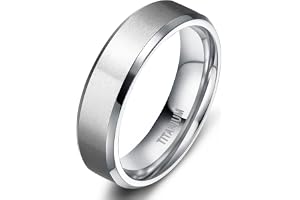 TIGRADE 2mm 4mm Blue Titanium Ring Dome High Polished
