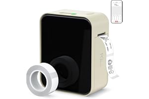 Bluetooth Label Maker Machine with Tape, Portable Wireless Thermal Label Printer, Multiple Templates Font Icon for Home Schoo