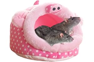 EAEDMY Guinea Pig Bed House & Hideout for Rat Bearded Dragon Hedgehog Ferret to Sleep and Hide, Guinea Pig Cage Accessories Habitat Décor (X-Large, 3.Pig)