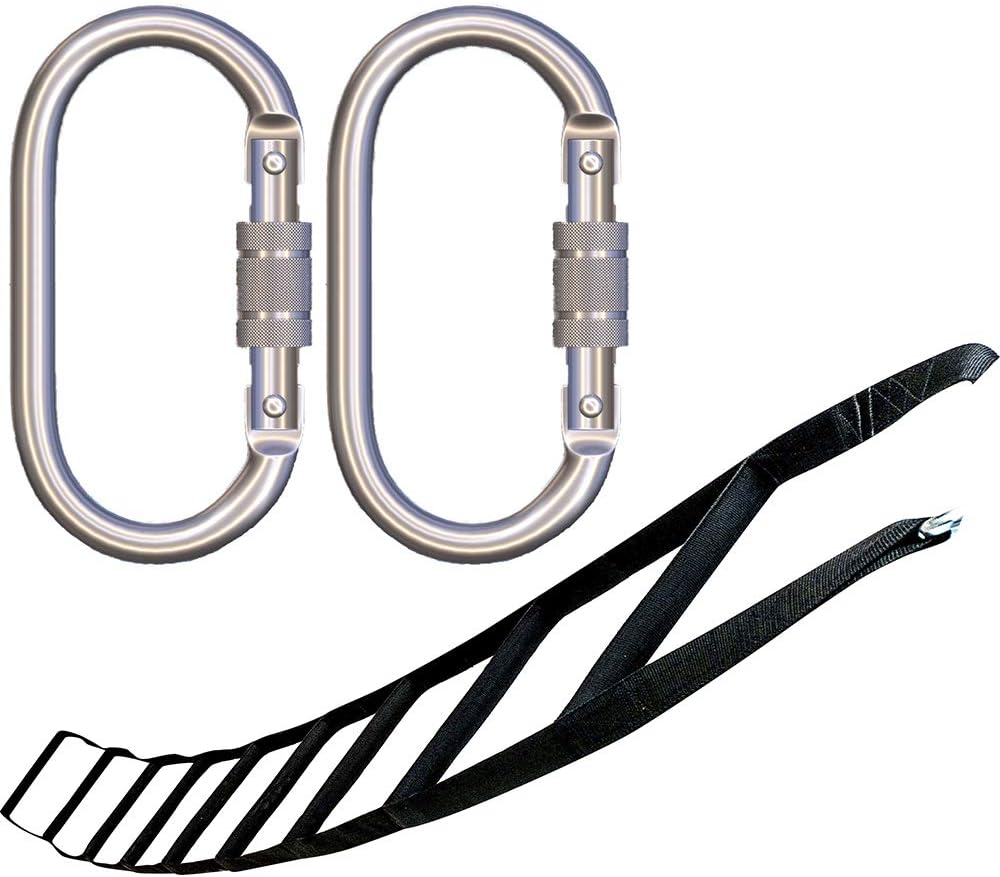 Fire Escape Ladder 3 Story 24 ft (7, 5m) | Webbing Ladder with Snap Hooks | Lightweight, Compact & Portable | Safety Rope Ladder Multi-Functional & Weather Resistant - - 