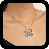 YienDoo Gothic Spider Necklaces Silver Vintage Spiders Pendant Choker Necklace Hippie Spider Pendant Animal Necklace Halloween Charm Necklaces Jewelry for Women