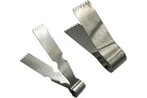 7 Teeth Wide Maggash Manqat | Maggash | Mangash | Maamoul Cookie Maker | Pastry Tongs | Dough Scraper Press | Baking Crimper 