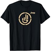 Jeep Wave Classic Fit T-Shirt - Black, Adult Short Sleeve, Polyester &amp; Cotton Blend
