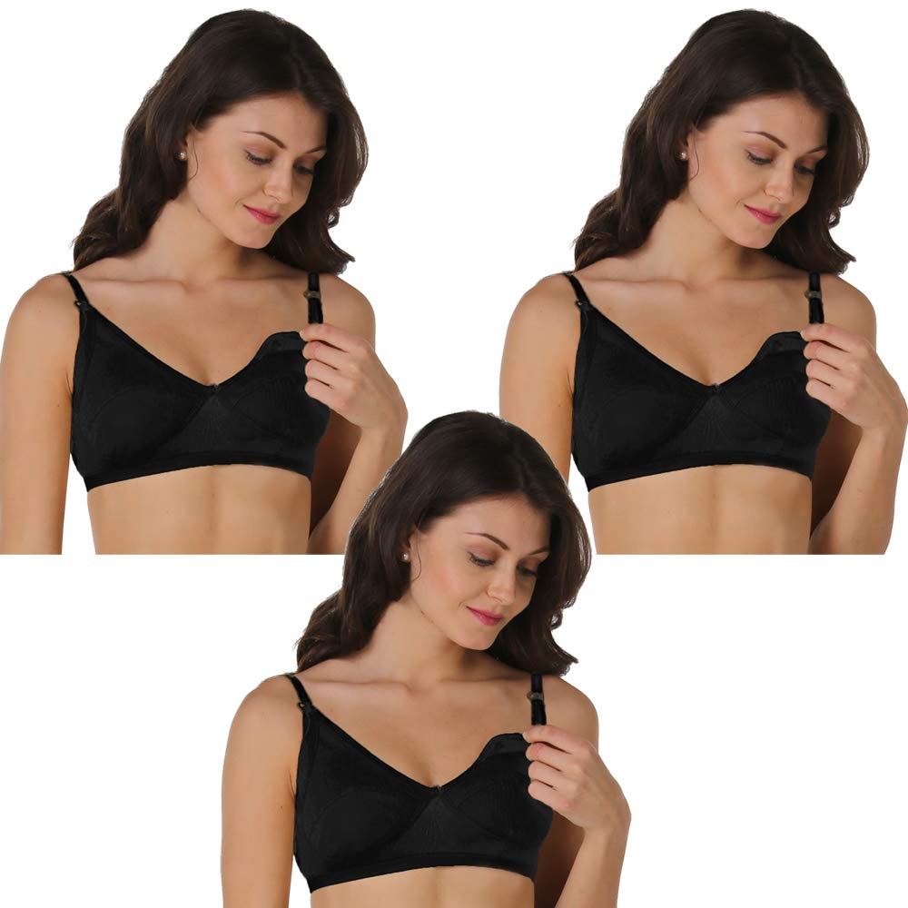 Morph Maternity Women Cotton Pack of 3 Leakproof Nursing Bras Amazon