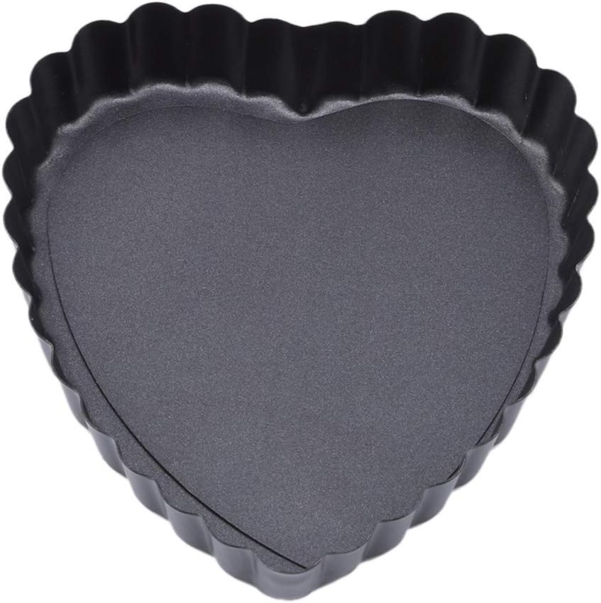 lehao Nonstick Tart Pan Reusable Pudding Mold/Cake Egg Tart Mold/Muffin Mold/Baking Mold Pan Tin with Removable Bottom,2#