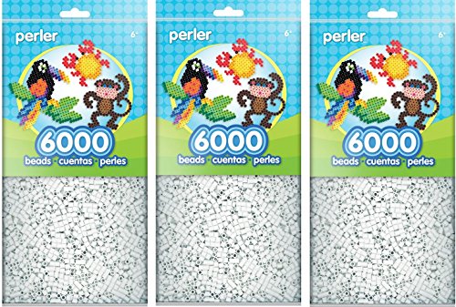 Perler Beads White Bead Bag (6000 Count) (3 Pack)