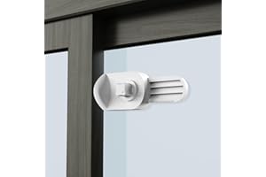 Adjustable Sliding Window Patio Door Lock Child Pet Proof Sliding Closet Door Lock for Kids Safety Foot Locks Work on Glass o