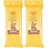 Burt's Bees for Cats Dander Reducing Wipes - Kitten and Cat Wipes for Grooming - Burts Bees Cat Dander Wipes, Cat Grooming Wi