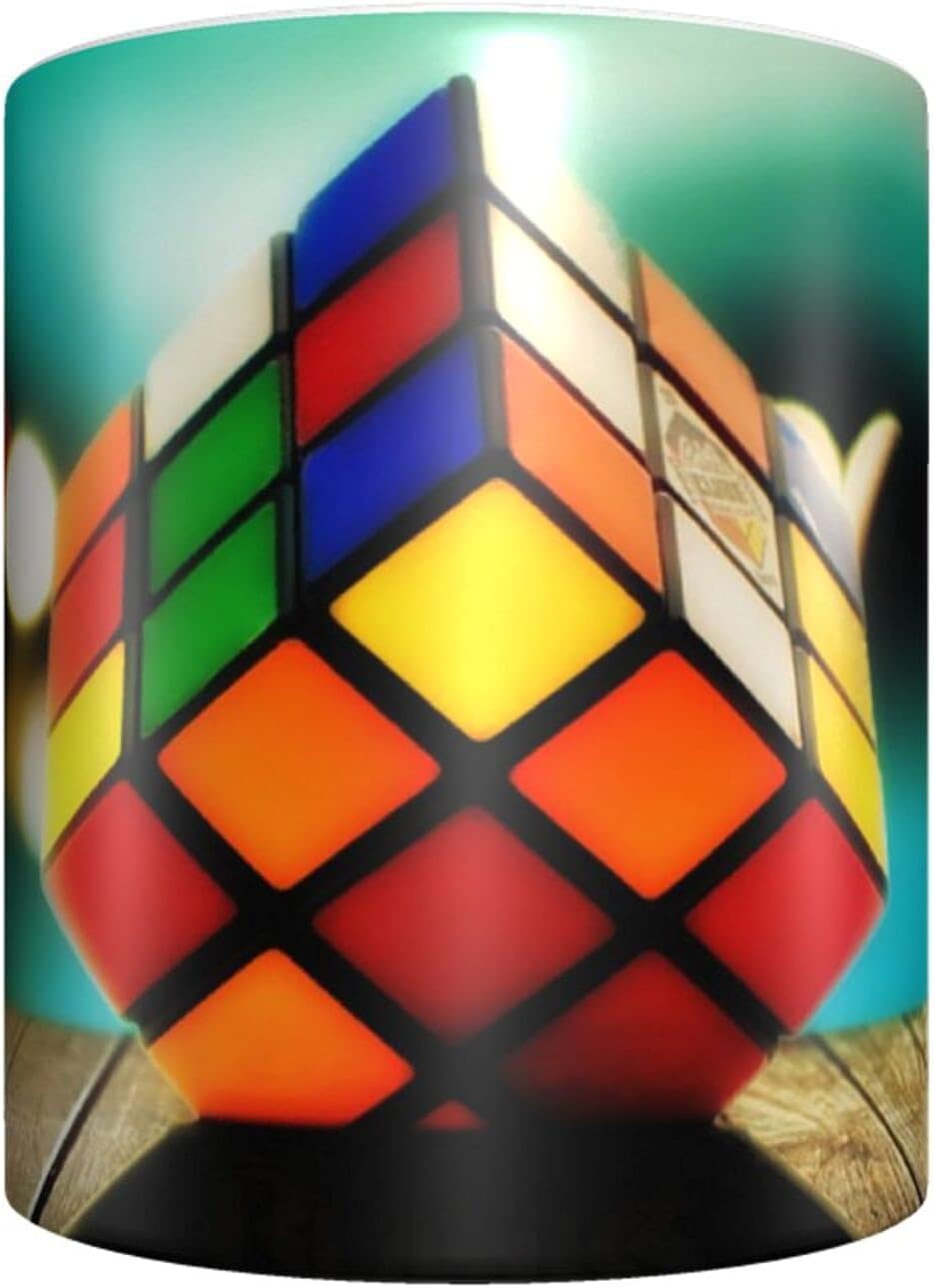 Amazon Co Jp Mugs ルービックキューブ マグカップ フルカラー マグカップ セラミックコーヒーカップ磁器カップ 柄付き 330ml グッズ プレゼント ギフト ホーム キッチン