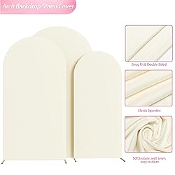 Wokceer Wedding Arch Cover (7.2FT, 6.6FT, 6FT) Set