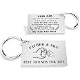 TGCNQ Valentines Day Gifts for Dad - Best Dad Ever - Remember I Love You Dad Keychain - Fathers Birthday Christmas Gifts