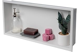 ALFI brand ABNC2412-W Shower Niche, 12"L x 24"W x 3"H, Matte White