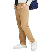 QBK Relaxed Fit Stretch School Uniform Pant Chino Pants for Toddler to Youth Boys and Girls