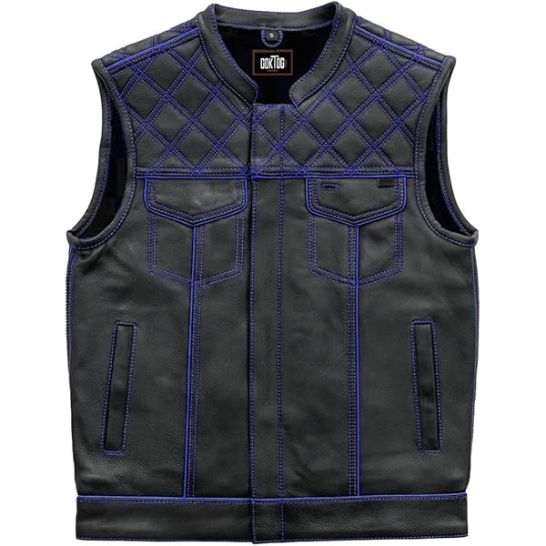 ジャケット・アウター NEON Biker Leather Vest cream soda NEON Biker Leather Vest cream soda