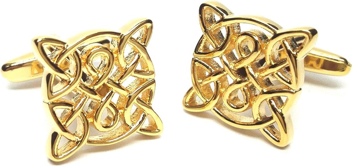 Celtic Design Gold Plated Cufflinks Jewelry