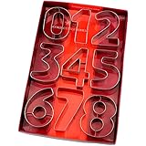 Large Number Cookie Cutters 9pcs Biscuits Stainless Steel Cutter Set Fondant Cake Decorating Tools