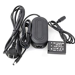 HangTon LP-E17 Dummy Battery AC Power Adapter for