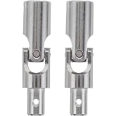 HOLIDYOYO Universal Joint Shaft Coupler for Roller Shutter Window Opener and Awning Hand Crank Rotatable U Joint Connector Quiet Smooth Operation 2-Pack
