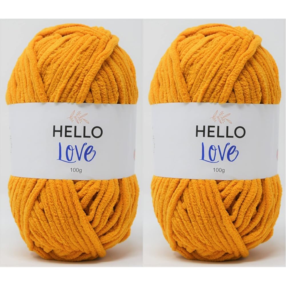 Hello Love Yarn, Gold, 100g (Pack of 2)